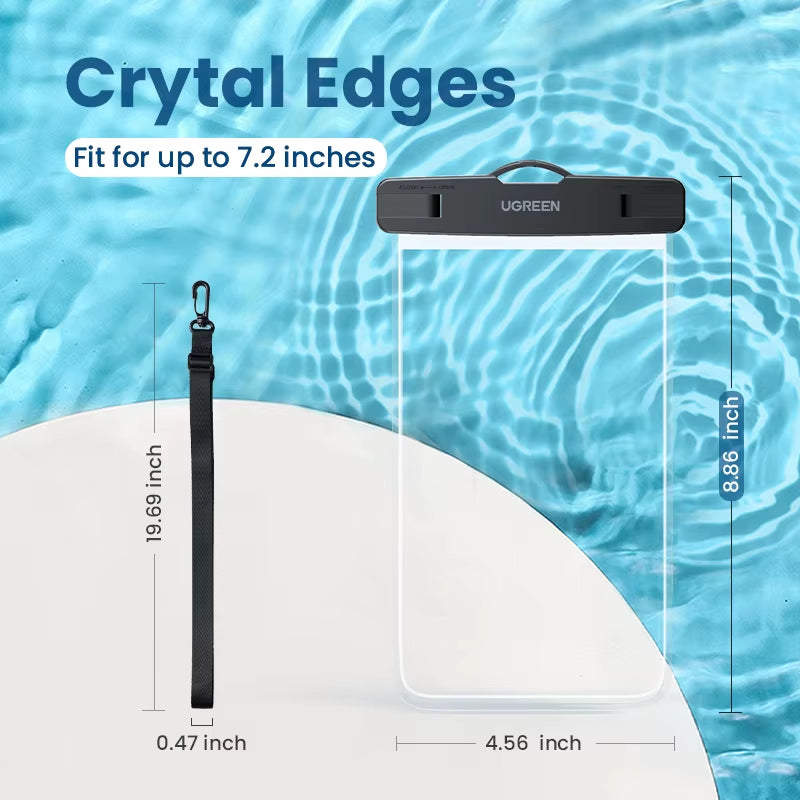 7.2 Inch IPX8 Waterproof Phone Case Bag for Iphone 15 14 13 Pro Max Samsung Protective Case Universal Swimming Pouch Bag