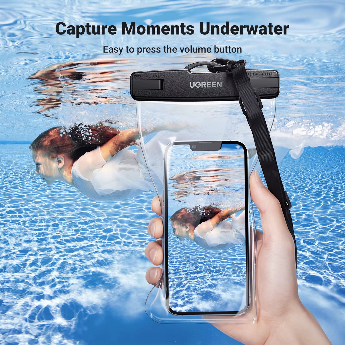 7.2 Inch IPX8 Waterproof Phone Case Bag for Iphone 15 14 13 Pro Max Samsung Protective Case Universal Swimming Pouch Bag