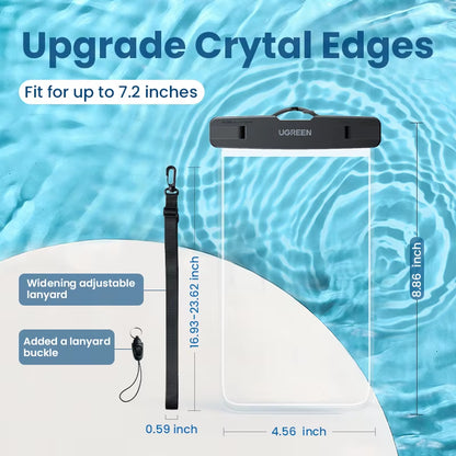 7.2 Inch IPX8 Waterproof Phone Case Bag for Iphone 15 14 13 Pro Max Samsung Protective Case Universal Swimming Pouch Bag