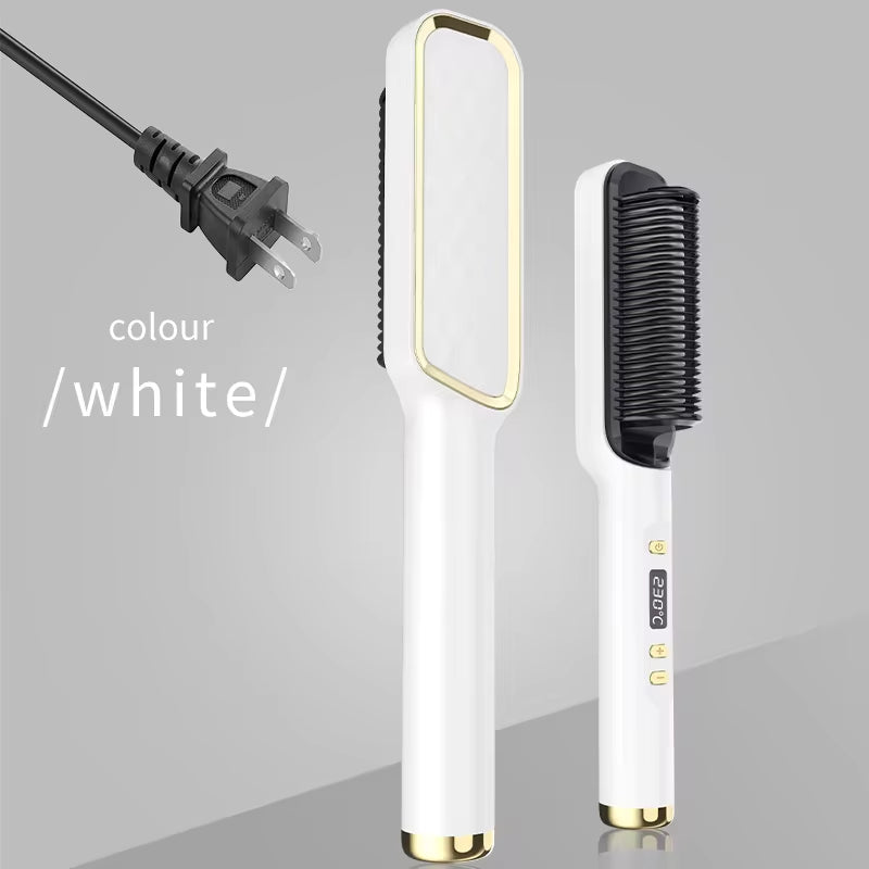 Electric Hot Comb Multifunctional Straight Hair Straightener Comb Negative Ion Anti-Scalding Styling Tool Straightening Brush