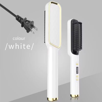 Electric Hot Comb Multifunctional Straight Hair Straightener Comb Negative Ion Anti-Scalding Styling Tool Straightening Brush