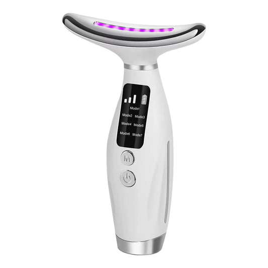 7 Colors LED Lights Face Neck Beauty Device Vibration Massage Improve Neck Lines Reduce Double Chin Neck Lifting Massager