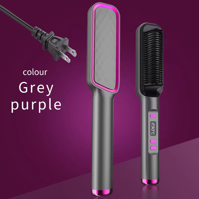 Electric Hot Comb Multifunctional Straight Hair Straightener Comb Negative Ion Anti-Scalding Styling Tool Straightening Brush